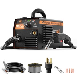 HZXVOGEN Portable Gasless Mini MIG Welder 145A ARC Welding Machine for DIY Works 110/220V