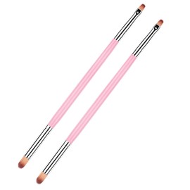 FOMIYES 2pcs Nail Art Tool Multi Purpose Tool Nail Art Dust Remover Finger Nail Brushs Nail Art Tips Builder Nail Detail Brush Nail Scrubber Nail Art Pen Manicure Pen Nail Pen Pink