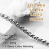Solid Sterling Silver Rolo Link Chain 26 inch 2mm Gold