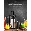 Qcen Juicer Machine, 800W Centrifugal Juicer Extractor with Wide Mouth