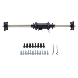 KONKENIE 32" 810mm Go Kart Rear Axle Complete Assembly Kit 4 Holes Wheel Hub Carrier Hub Direct Replacement for DIY 110cc 150cc 200cc ATV Quad Bike Go Kart Black