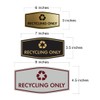 Fancy Recycling Only Sign (Blue) - Medium