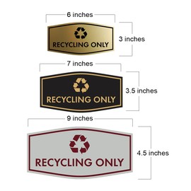 Fancy Recycling Only Sign (Blue) - Medium