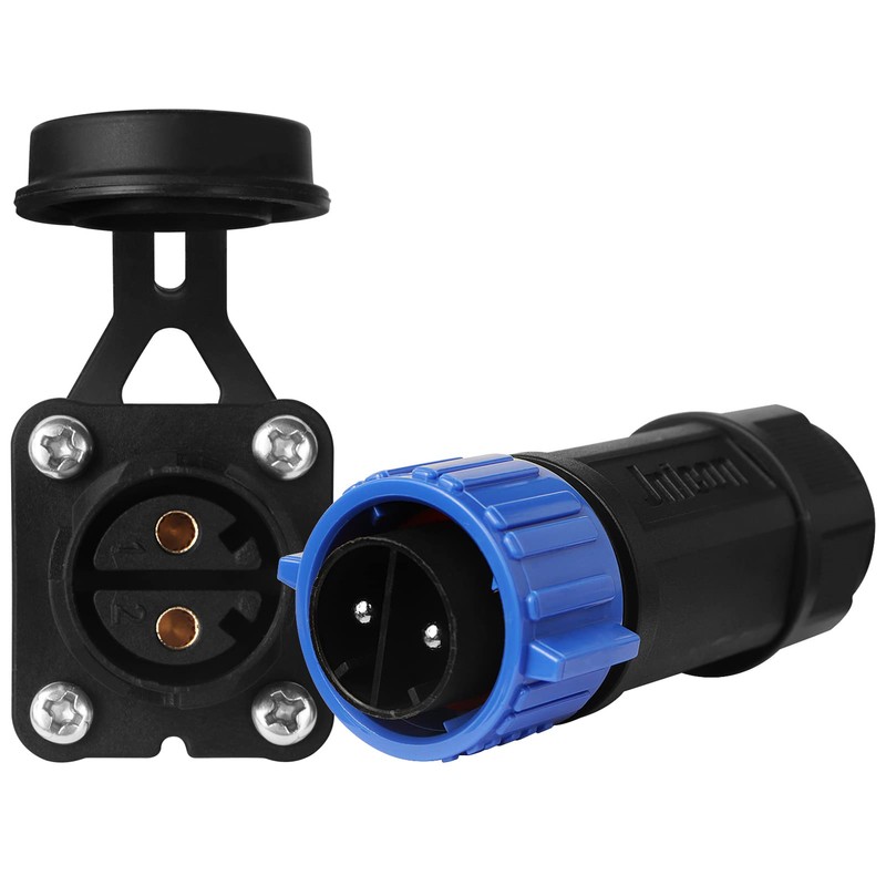 Trolling Motor Plug Receptacle Set, 12V/24V/ 36V/48V Plug for Trolling