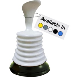 Meadow Lane Small 7" Sink Plunger - Mini Clog Remover for Kitchen & Bathroom Sink Drains - Hand Ergonomic, Space-Saving & Powerful Suction - Universal Fit for Home or Commercial Use, White