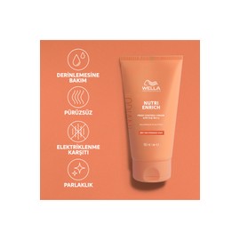 Wella Professionals Invigo Nutri Enrich Frizz Control Cream - Instant Deep Nourishment Anti-Frizz Hair Cream With Vitamin E and Oleic Acid - Restore Dry and Damaged Hair 150ml