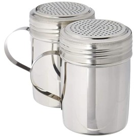 Great Credentials Stainless Steel Versatile Dredge Shaker, Salt, Sugar, Shakers 10 Oz. Each Set of 2
