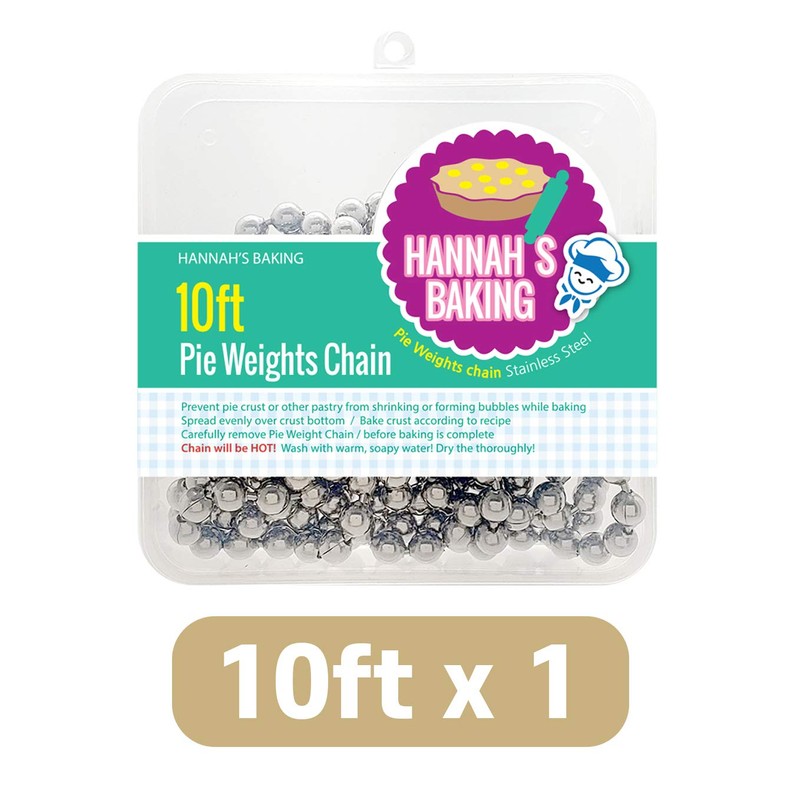 Durable Baking Supplies: Stainless Steel Chain Pie Weights, Reusable and