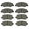 TALAMOYI 8pcs Front Rear Ceramic Disc Brake Pads Set Replacement