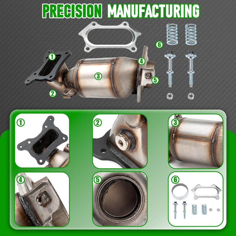 FOMIUZY High Flow Front Catalytic Converter Kit Direct-Fit Honda CRV