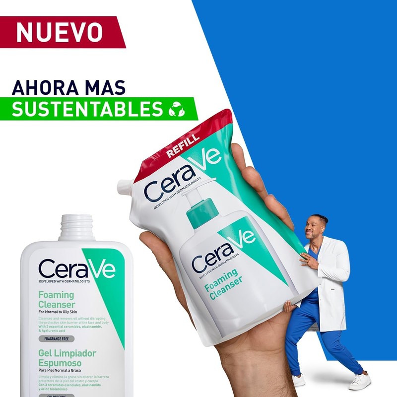 CeraVe Refill Gel Espumoso 16oz Limpiador Piel Normal a Grasa