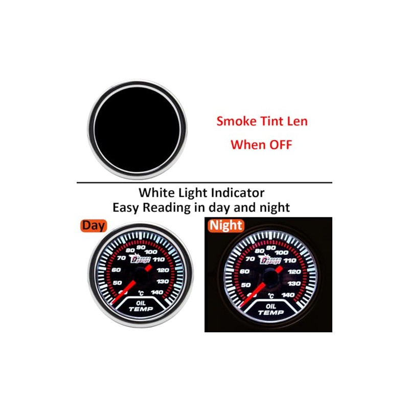 Car Oil Temperature Display 2 Inch 52 mm Oil Temperature