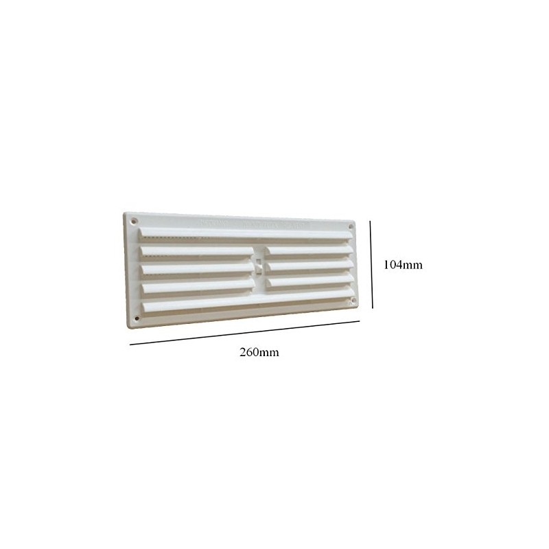 9" x 3" White Plastic Adjustable Air Vent louvre Grille