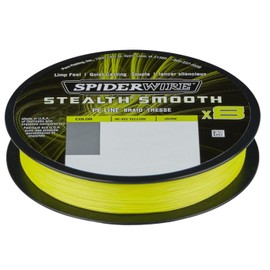 Spiderwire Stealth Smooth 8 New 2020, 150 m, Yellow, 8-Way Braided Line with Micro Coating, 0.06 mm - 0.39 mm, 5.4 kg - 46.3 kg, Abrasion Resistant (150, 0.13 mm - 12.7 kg)