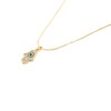 Meiligo® Fashion Womens Hip-hop Blue Evil Eye Necklace Jewelry Rhinestone