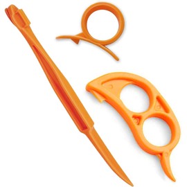 3Pcs Orange Peeler Tools Citrus Peel Cutter Plastic Easy Fruit Vegetable Slicer Cutter Lemon Peeler Opener Remover Fruit Tools Kitchen Accessory Knife Cooking Tool Kitchen Gadgets Peelers