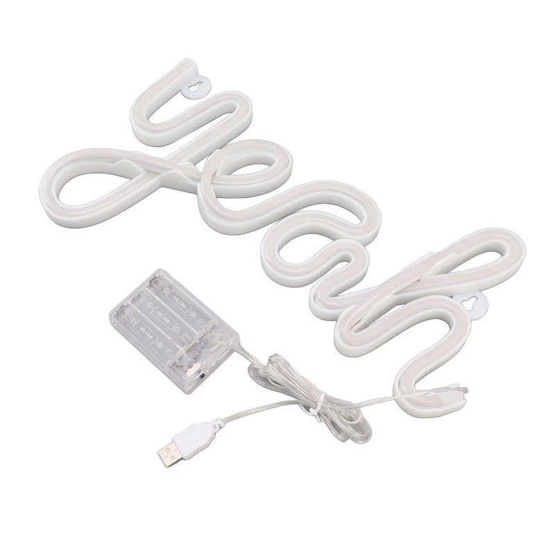 LED Neon Sign Yeah Shape Wall Decor Neon Night Light