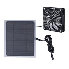 banapoy Solarpanel Lüfter Kit, 6W Solarventilator aus monokristallinem Silizium mit Schutznetz für Camping, Schuppen, Gewächshaus, Haus, Outdoor, Wasserdichter, tragbarer, solarbetriebener Ventilator