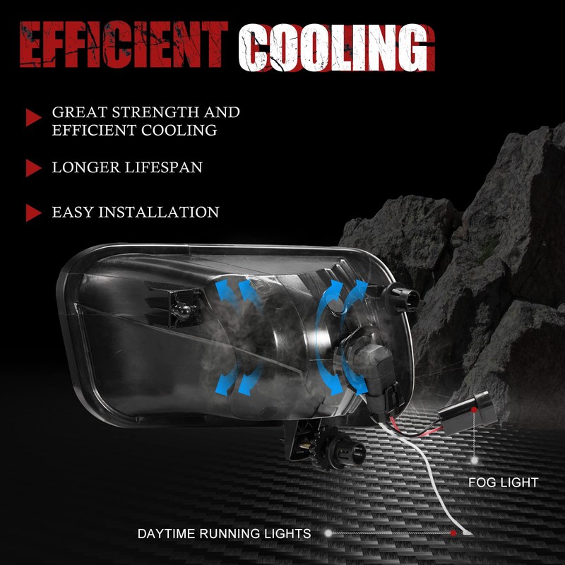BUNKER INDUST Dodge Ram LED Fog Light with Daytime Running