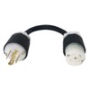 NEMA L15-20P to L21-30R Plug Adapter - 1 Foot, 20A/208V,
