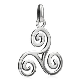 NKlaus Triskel Celtic Pendant XXL 17 mm Eyelet 4.8 x 3.2 mm 7429, 925 Sterling Silver, No Gemstone