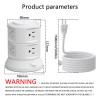 Two Tier Rotating Smart Electric Extension Socket Surge Protector Multi