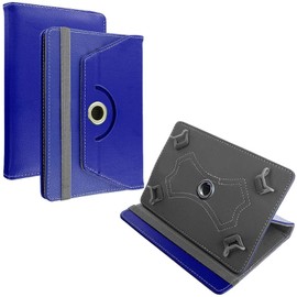 360 Universal Leather Case Cover Flip Stand Wallet Holder for 9 inch to 10 inch 11 inch 11.5 Inch Tablet PC Pad (Blue)