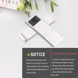 DC1602 15-Channel Replacement Remote for Motorized Shades & Blinds -(Verify Model Before Purchase) -Group Control for Multi-Shade Sync