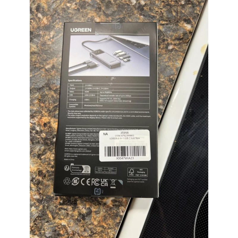 UGREEN Uno 6 in 1 USB-C Hub with 10Gbps USB-C,