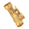 4 Way Garden Hose Splitter 3/4" GHT Solid Brass Hose
