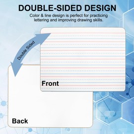 JarThenaAMCS Dry Erase Lapboards 36 Pack Double-Sided 9"x12" Small Lined Whiteboards with 36 Erasers and 36 Markers Mini Portable Drawing Learning Boards for Students Education Teacher Classroom