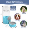 Fhiny Rabbit Water Bottle, 18oz Hanging Guinea Pig Water Bottle