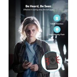 TECKNET Rechargeable Personal Safety Alarm for Women, 130dB Self Defense Keychain Alarms with SOS Strobe Light, Low Battery Notice, Personal Alarm Loud Siren Safety Keychain for Girls Kids Elderly