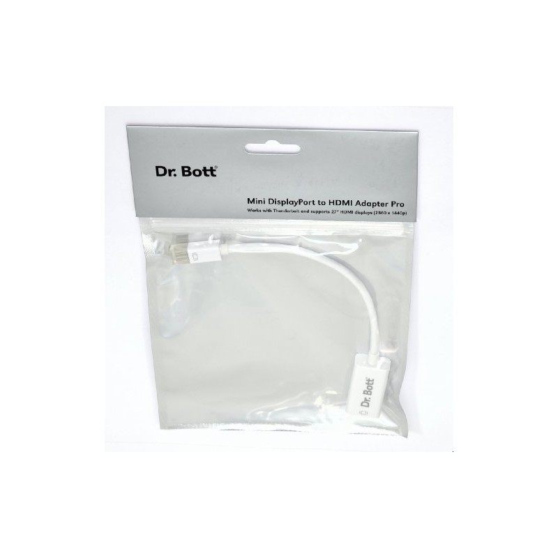 Dr. Bott Mini Display Port HDMI Adapter - White