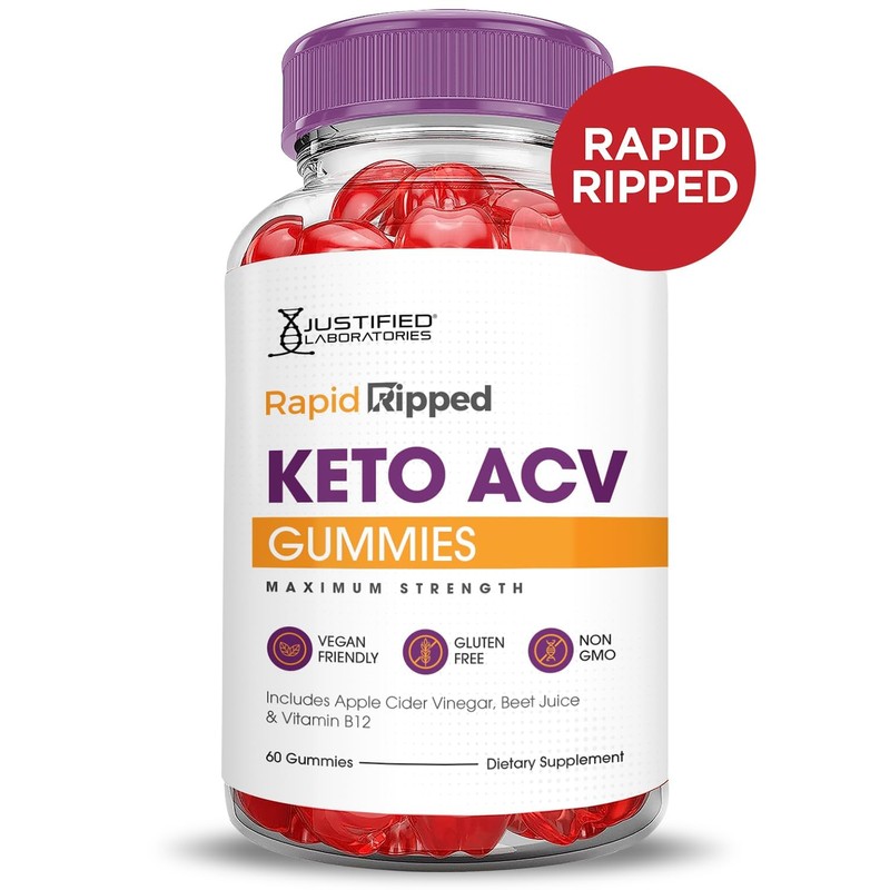 Justified Laboratories (3 Pack Rapid Ripped Keto ACV Vegan Non