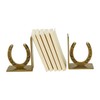 Huntley Horse Shoe Bookends, Pair, Brass Antique Finish