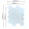 5 Sheets White Hexagon Glass Mosaic,Pool Tiles,12" x 10" Kitchen