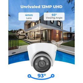 Reolink RLC-1224A 12MP UHD PoE Camera with Color Night Vision,Person/Vehicle/Pet Detection,Two-Way Audio IP67 Waterproof Surveillance Security Camera