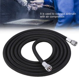 Professional Nylon Braided Airbrush Hose with Standard Adapter 6ft Size Fittings Ends Regulator Compressor