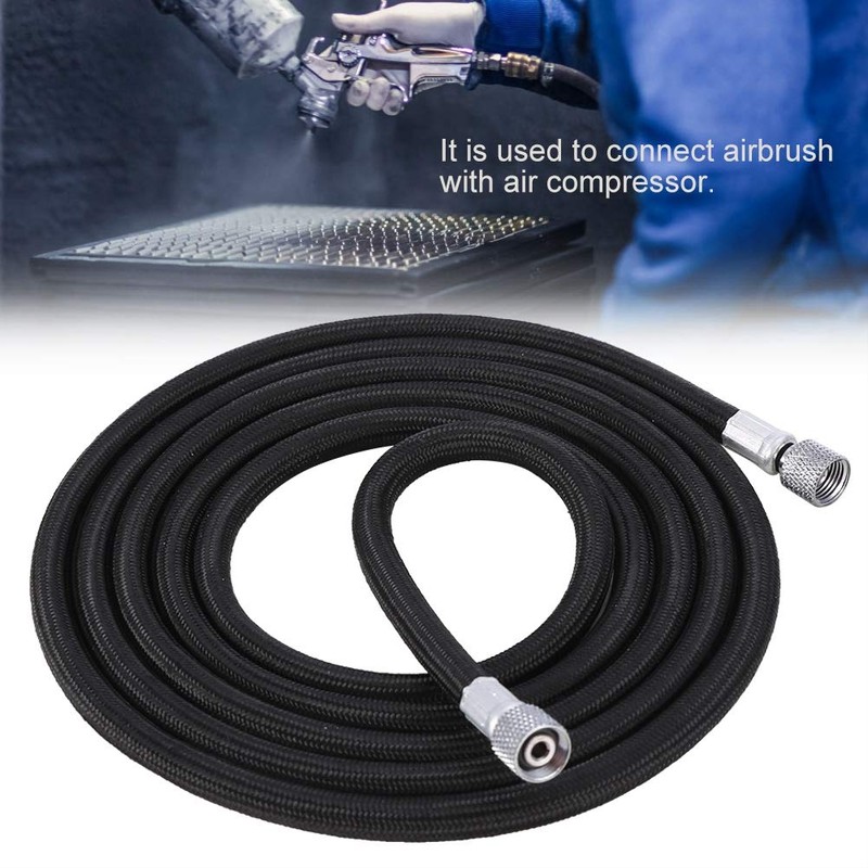 Professional Nylon Braided Airbrush Hose with Standard Adapter 6ft Size