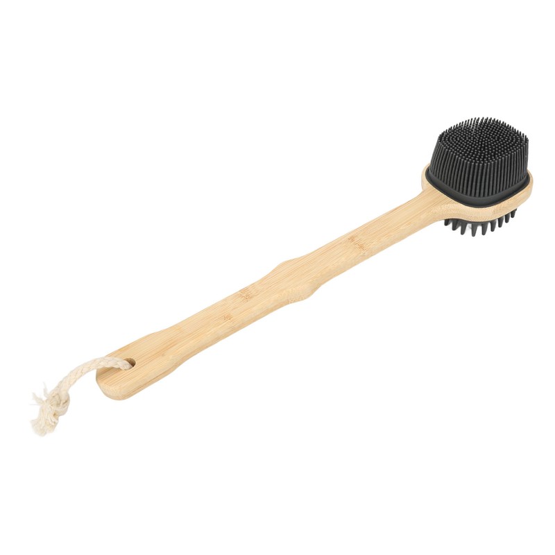 Long Handle Bath Brush with Handing Rope Silicone Shower Back