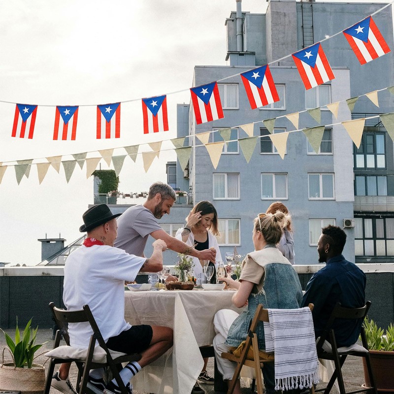 Puerto Rico Flags Puerto Rican Small String Mini Flag Pennant