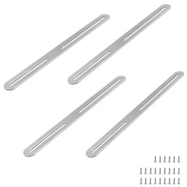 SRJQXH Flat Connector, Stainless Steel, 4 Pieces Wood Connectors, Adjustable Flat Connectors with Mounting Screws, for Repairing Wooden Furniture (280 x 24 mm)