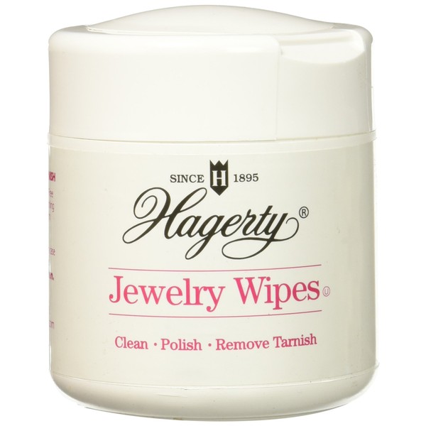 Hagerty 16740 3-by-5-inch Jewelry Care 20 Disposable Wipes, White