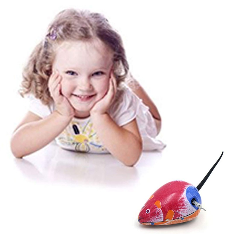 iwobi 5 Pcs Mouse Wind up Toy Classic Clockwork Vintage