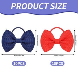 20 Pieces Of Bow Hair Ties, Decorative Hair Ties, Cute Children'S Hair Ties, Girls' Hair Accessories, Elastic Hair Ties, Hair Accessories