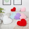 Mepherl Heart Pillow,Purple Heart Shaped Pillow,Soft Faux Rabbit Fur Love