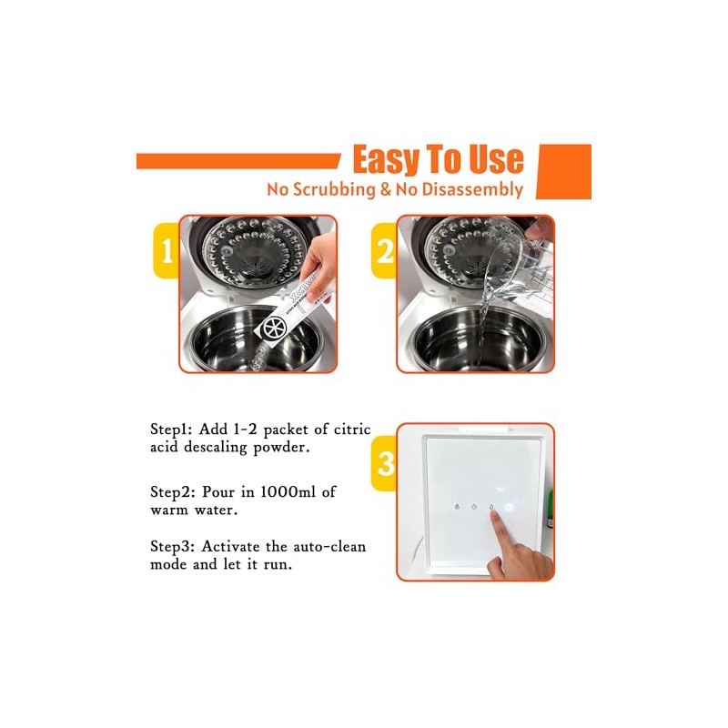 10PC Citric Acid Descaling Powder for Humidifiers and Kettles