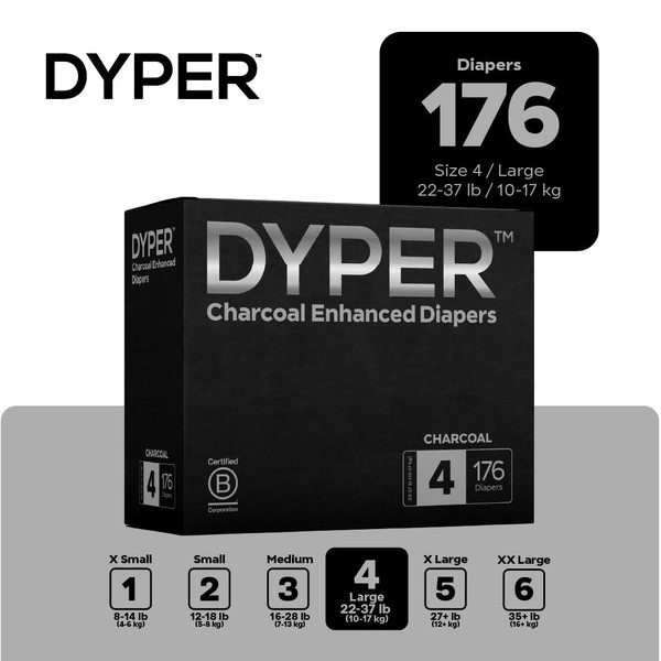 DYPER DYPER Charcoal Enhanced Diapers | Baby Diapers from Plant-Based*
