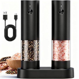 Rechargeable Electric Salt and Pepper Grinder Set